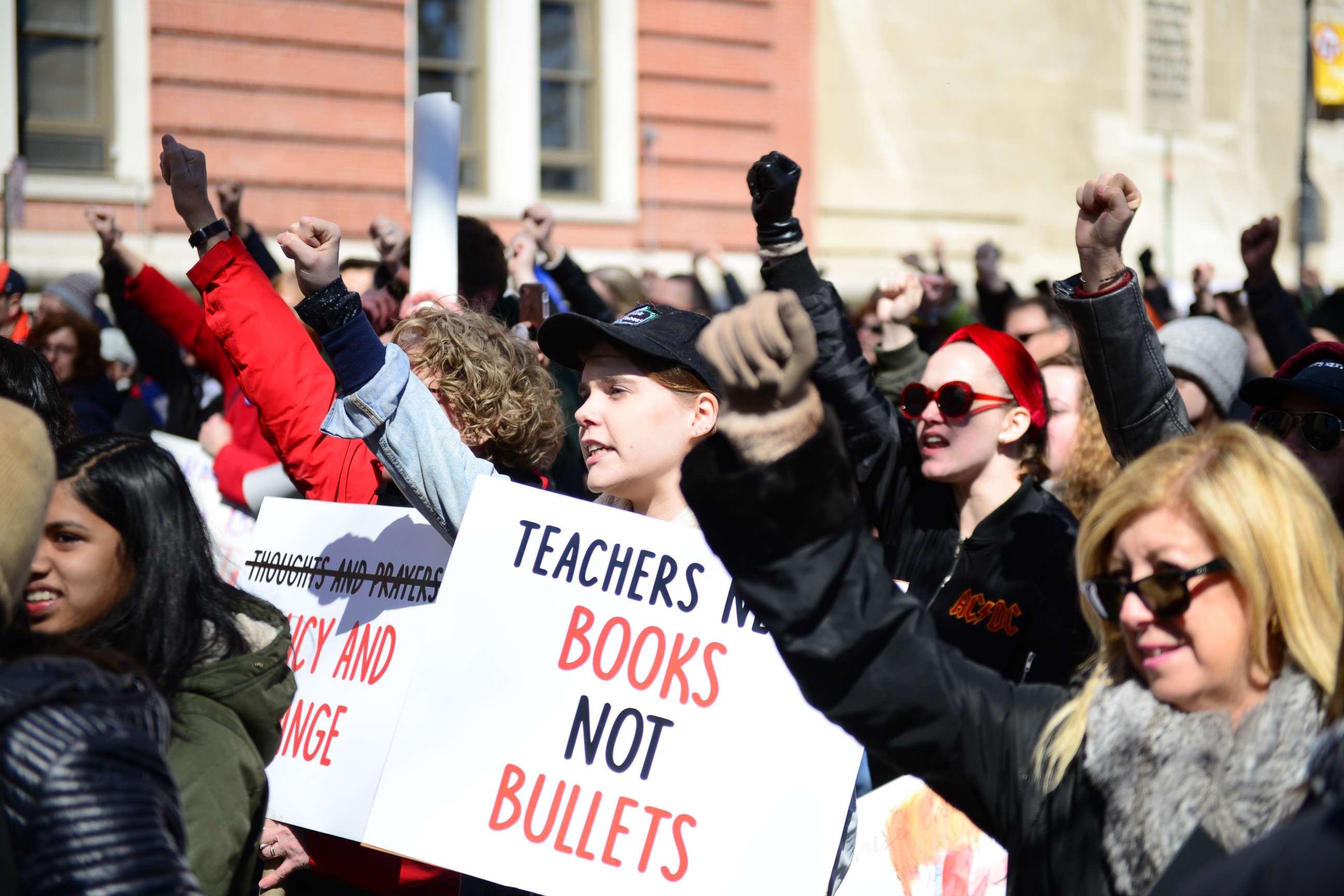 PHOTO: Demonstrators attend the March for Our Lives rally in New York, March 24, 2018. 