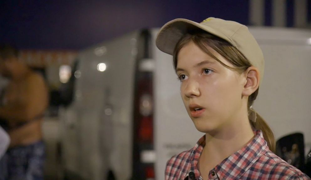 PHOTO: Maria Zalata, 14, talks with ABC News' Britt Kleinette.