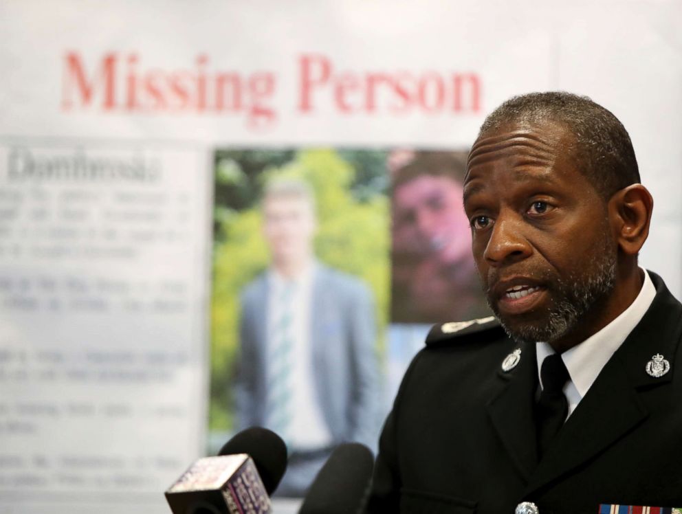 PHOTO: James Howard, acting Assistant Police Commissioner of Bermuda Police Services, during a press conference regarding missing American college student Mark Dombroski, March 19, 2018.  