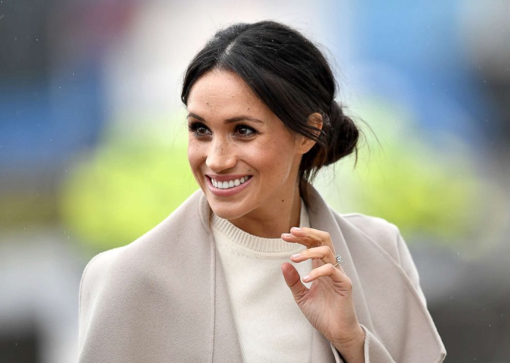 PHOTO: Meghan Markle is seen ahead of her visit with Prince Harry to the iconic Titanic Belfast during their trip to Northern Ireland on March 23, 2018 in Belfast, Northern Ireland.