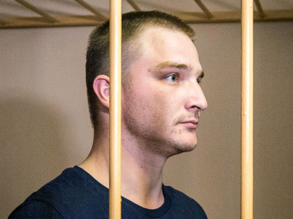 PHOTO: Maxim Yablokov, a senior correctional officer at No1 Yaroslavl Correctional Facility, attends a hearing at Yaroslavls Zavolzhsky District Court into an application for a warrant to arrest him, July 25, 2018, in Yaroslavl, Russia.