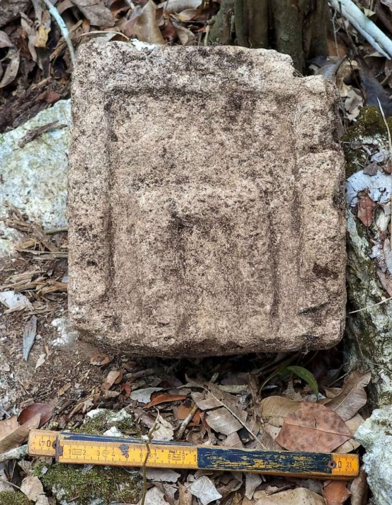 PHOTO: A view shows a part of a stone facade after archaeologists from Mexico's National Institute of Anthropology and History discovered an ancient Mayan city inside the Balamku ecological reserve in Campeche state, Mexico on June 20, 2023.