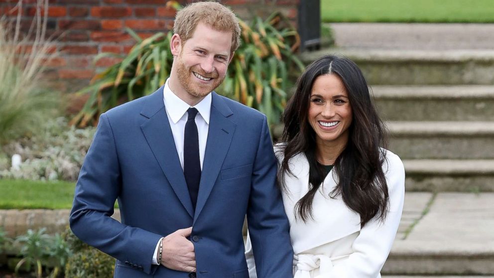 PHOTO: Prince Harry and actress Meghan Markle during an official photocall to announce their engagement at The Sunken Gardens at Kensington Palace, Nov. 27, 2017, in London.