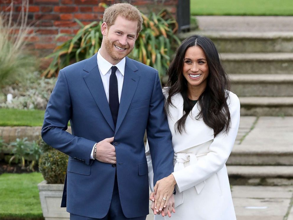 PHOTO: Prince Harry and actress Meghan Markle during an official photocall to announce their engagement at The Sunken Gardens at Kensington Palace, Nov. 27, 2017, in London.