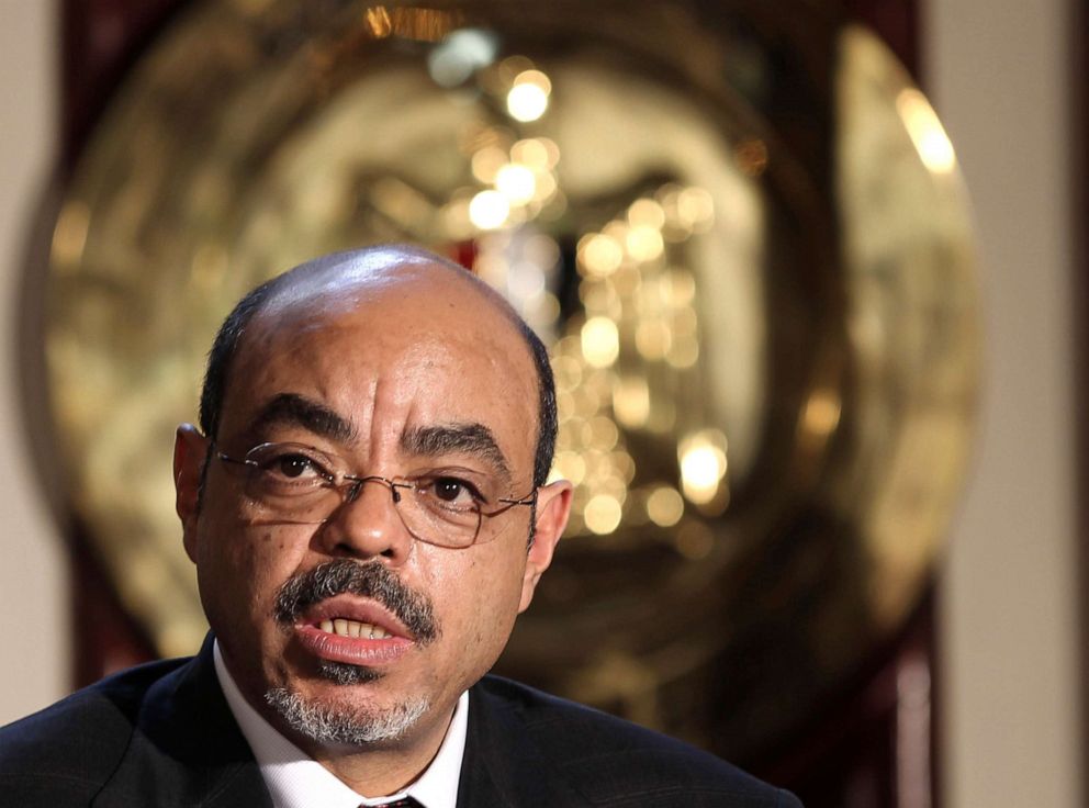 PHOTO: Ethiopia's Prime Minister Meles Zenawi speaks during a joint news conference with his Egyptian counterpart Essam Sharaf in Cairo, Sept. 17, 2011. 