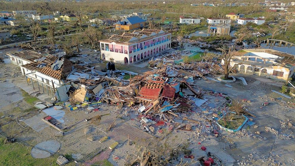 PHOTO: An aerial view of destroyed buildings following the passage of Hurricane Melissa, in Black River, St. Elizabeth, Jamaica on October 29, 2025.