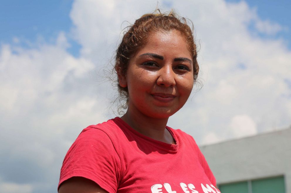 PHOTO: Dania Manzo, 24, owns a tortilla store in Mexico and said she banded together with other residents to donate clothing for the migrants in the caravan.