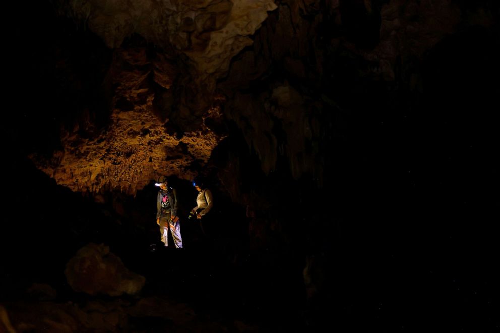 PHOTO: Environmental activist Cristina Nolasco, 32, explores the Yorogana cave, which she says has been affected by the construction of the new Mayan Train route, in Playa del Carmen, Quintana Roo, Mexico, November 6, 2022.