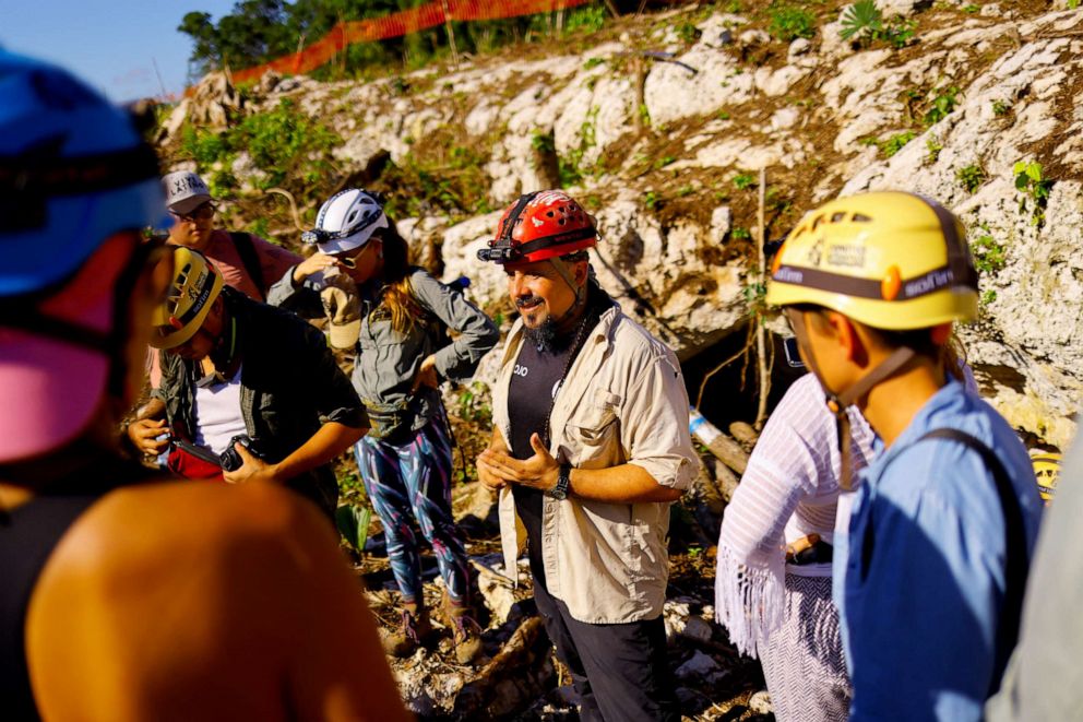 PHOTO: Biologist Roberto Rojo, 46, prepares to show activists and locals the Yorogana cave, which he says has been affected by the construction of the new Mayan Train route, in Playa del Carmen, Quintana Roo, Mexico, November 5, 2022.