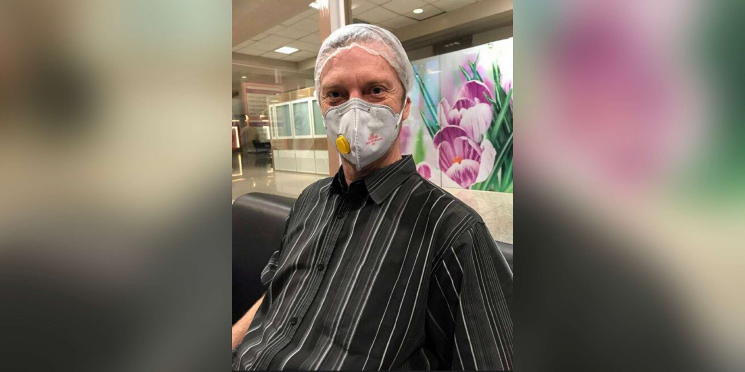 PHOTO: American citizen Michael White, who has been detained by the Iranian government for over 600 days, is seen for the first time after he was granted medical furlough amid the novel coronavirus outbreak, in a photo released by his family.
