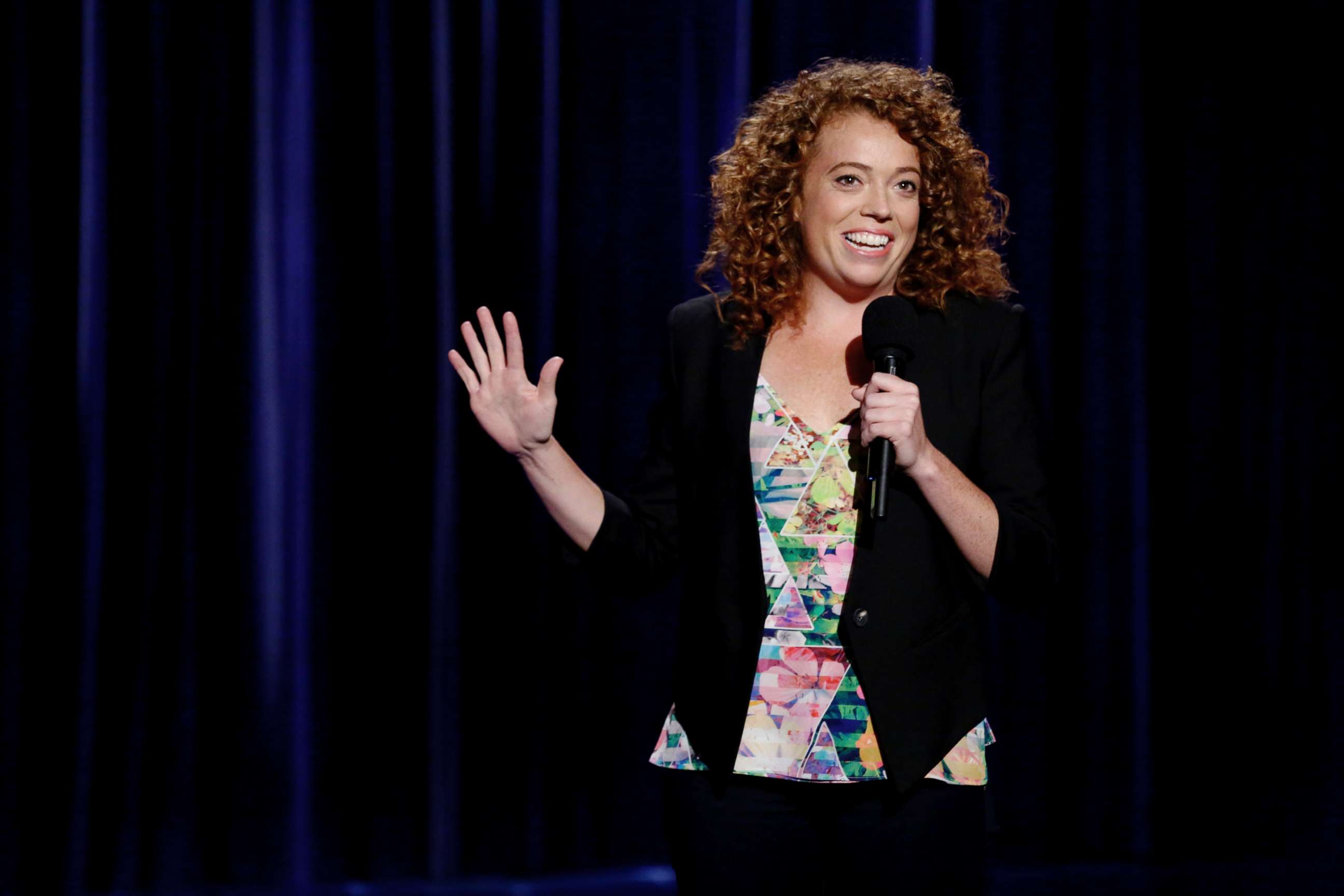 PHOTO: Michelle Wolf performs on July 10, 2014, on "Late Night With Seth Meyers." 
