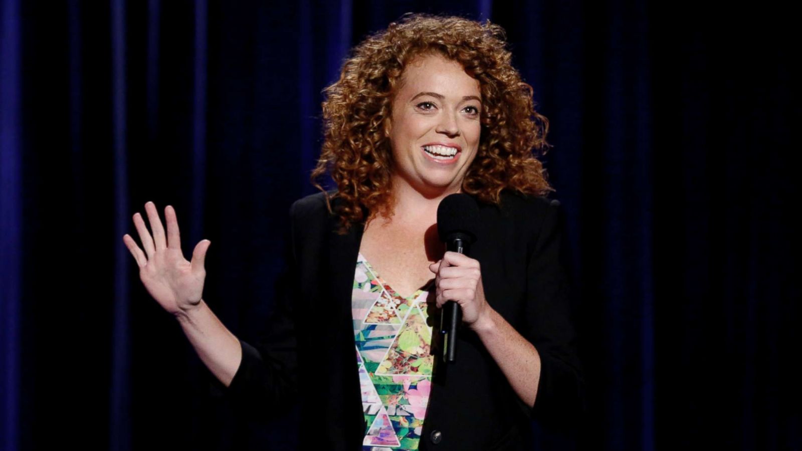 PHOTO: Michelle Wolf performs on July 10, 2014, on "Late Night With Seth Meyers."