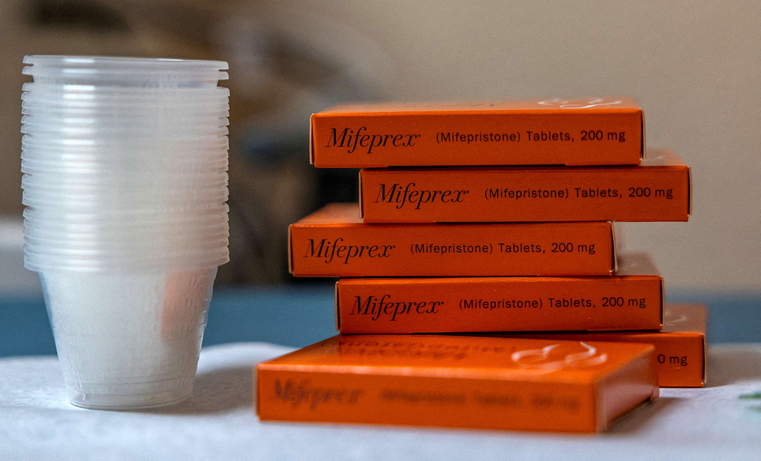 PHOTO: In this Jan. 13, 2023, file photo, boxes of mifepristone, the first pill given in a medical abortion, are prepared for patients at Women's Reproductive Clinic of New Mexico in Santa Teresa, N.M.