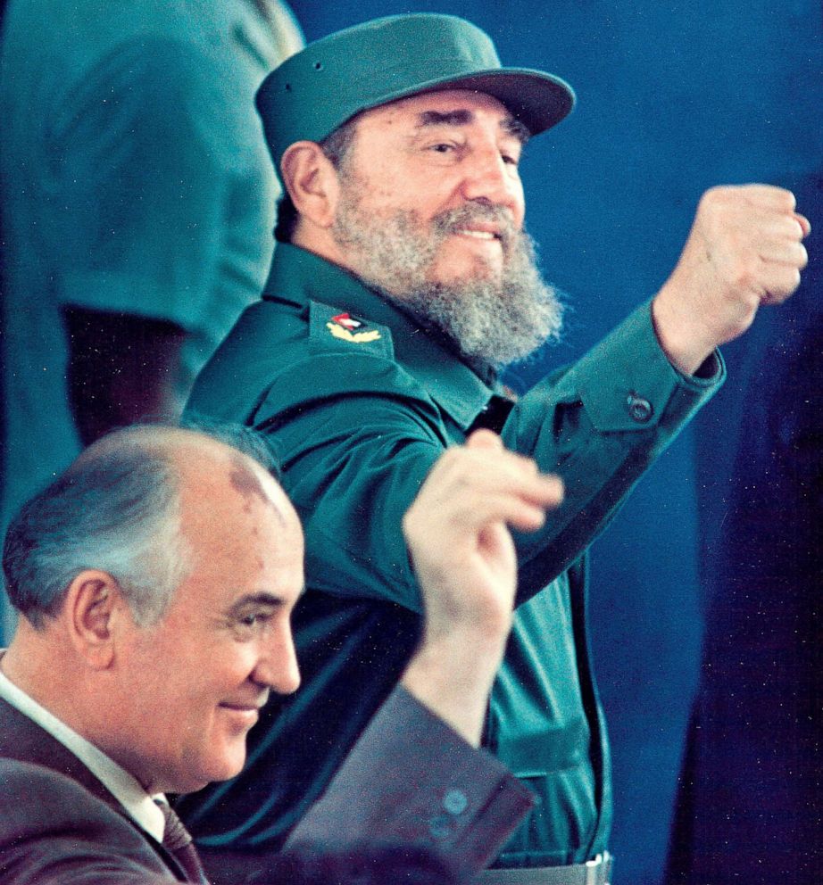 PHOTO: Soviet leader Mikhail Gorbachev and Cuba's President Fidel Castro in Havana, Apr. 3, 1989.