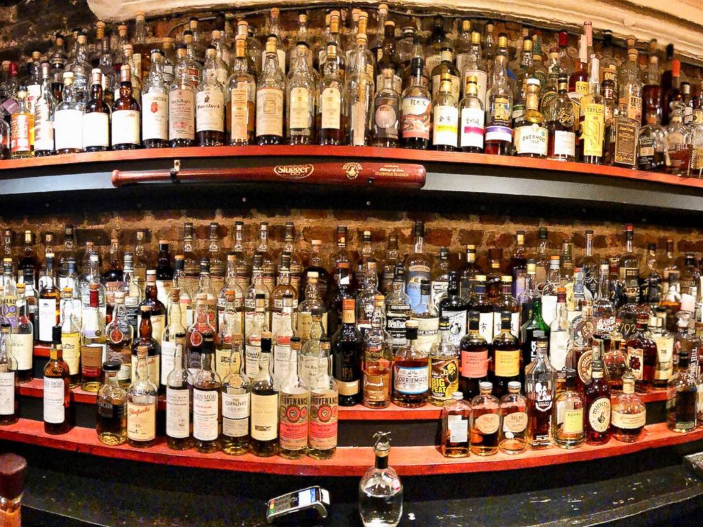 PHOTO: The owner of Milroys of Soho, a whiskey store in London, expected Kentucky bourbon prices to jump after European Union tariffs came into effect, June 22, 2018.