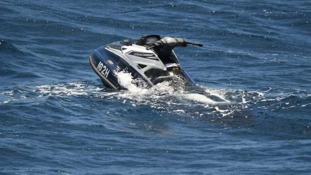 PHOTO: The French Navy alerted the Barbados Coast Guard on Saturday, July 7, 2019, they had located the jet ski used by two Americans when they went missing last month.