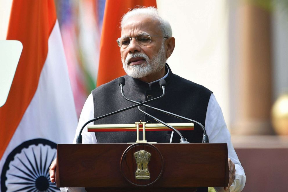 PHOTO: India's Prime Minister Narendra Modi in New Delhi on Feb. 25, 2020. 