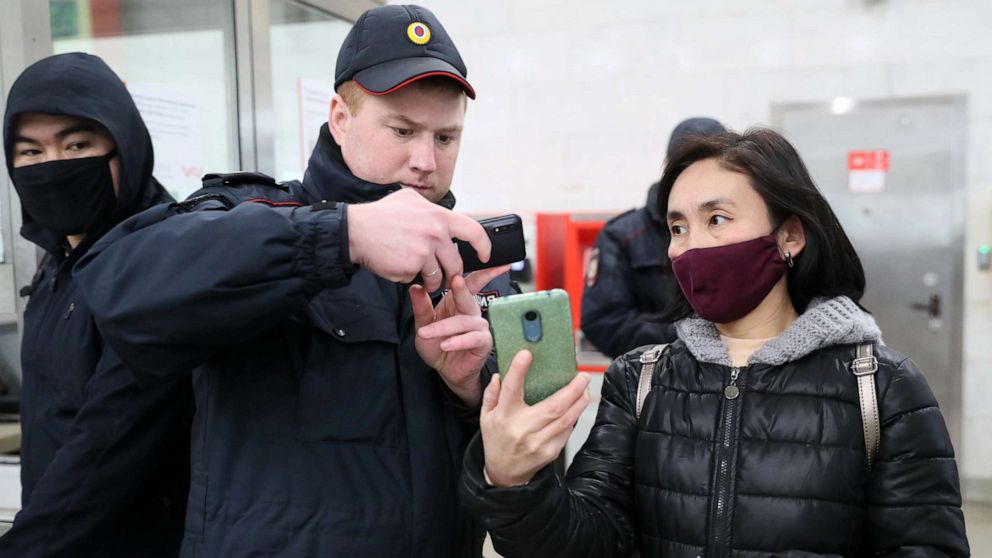PHOTO: ABC News Moscow reporter Patrick Reevell looks at the way Russia’s facial recognition technology is being used to enforce stay-at-home orders during the coronavirus pandemic.