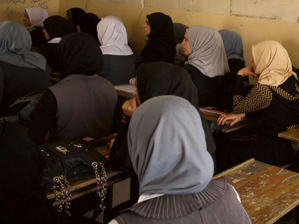 PHOTO: As the fighting is coming to an end West Mosul is slowly coming back to life. Here school girls at a school in West Mosul, Aug. 15, 2017.