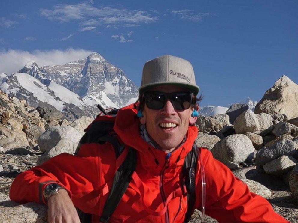 PHOTO: A selfie taken by climber Adrian Ballinger at Mount Everest.