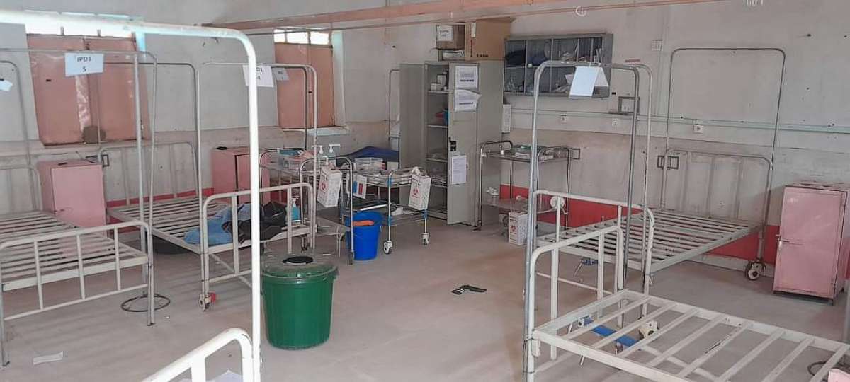 PHOTO: The aftermath of looting at the Medecins San Frontieres-funded El Geneina Teaching Hospital in West Darfur, Sudan, is seen in an undated photo shared by Abbas Hussein Eltoum.