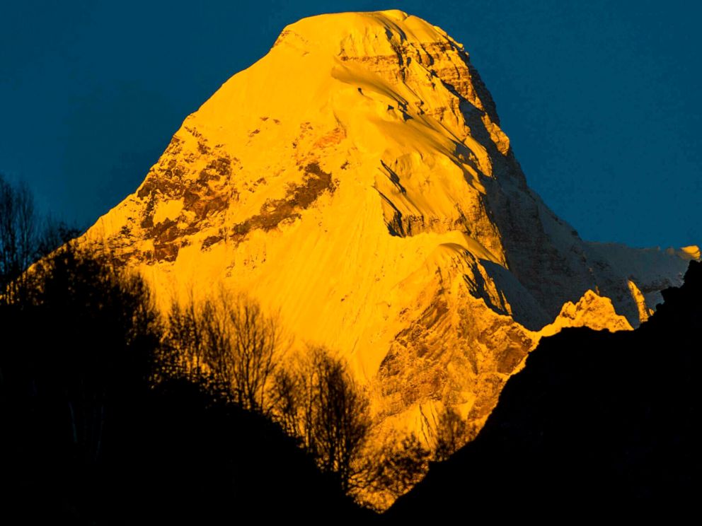 PHOTO: In this Oct. 8, 2016 Nanda Devi east base peak is seen from Pachu valley in Uttarakhand, India.