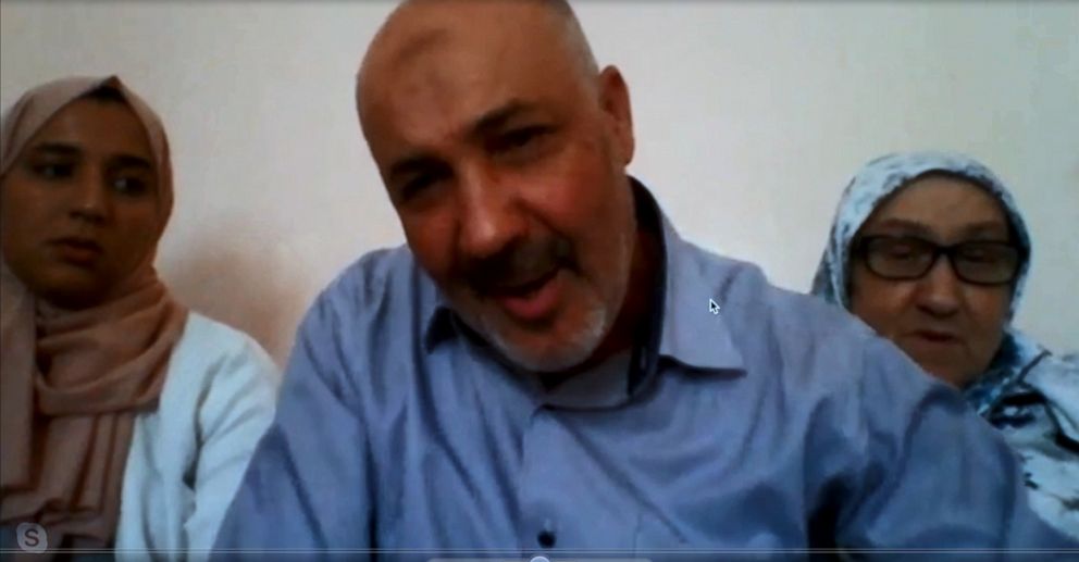 PHOTO: A screen grab from a skype interview conducted with Abdul Latif Nasser's family in July.