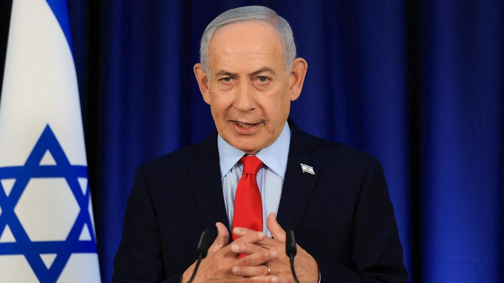 PHOTO: Israeli Prime Minister Benjamin Netanyahu speaks during a press conference, amid the U.S.-Israel conflict with Iran, in Jerusalem, March 19, 2026. 