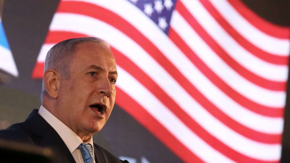 PHOTO: Israeli Prime Minister Benjamin Netanyahu attends the official reception of the opening of the US Embassy at the Ministry of Foreign Affairs in Jerusalem, May 13, 2018.