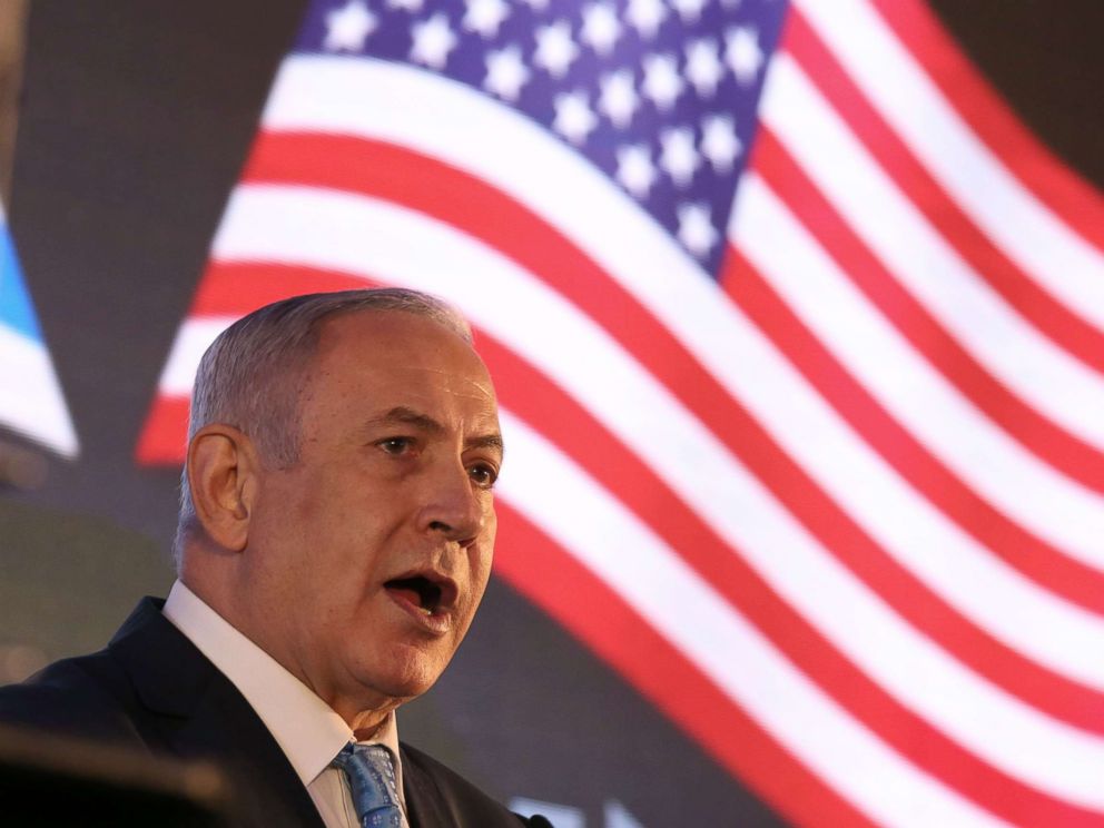 PHOTO: Israeli Prime Minister Benjamin Netanyahu attends the official reception of the opening of the US Embassy at the Ministry of Foreign Affairs in Jerusalem, May 13, 2018.