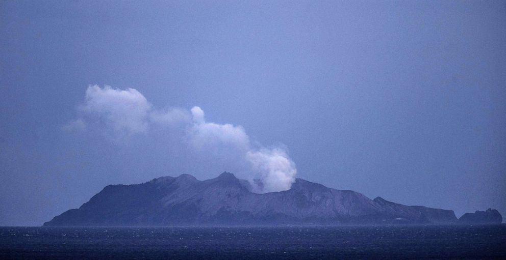 PHOTO: Smoke and ash rises from a volcano on White Island Dec. 9, 2019 in Whakatane, New Zealand.