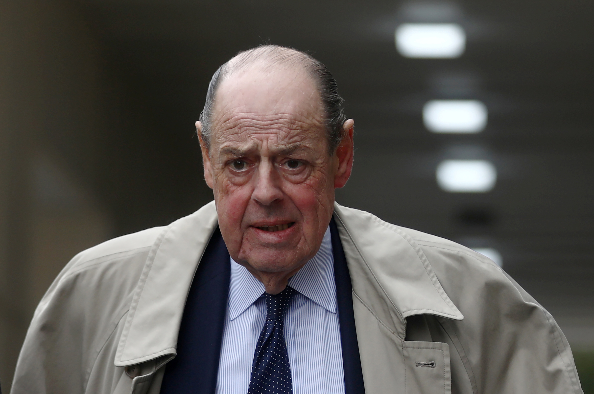PHOTO: Conservative Member of Parliament Nicholas Soames walks in Westminster, in London, Sept 3, 2019.