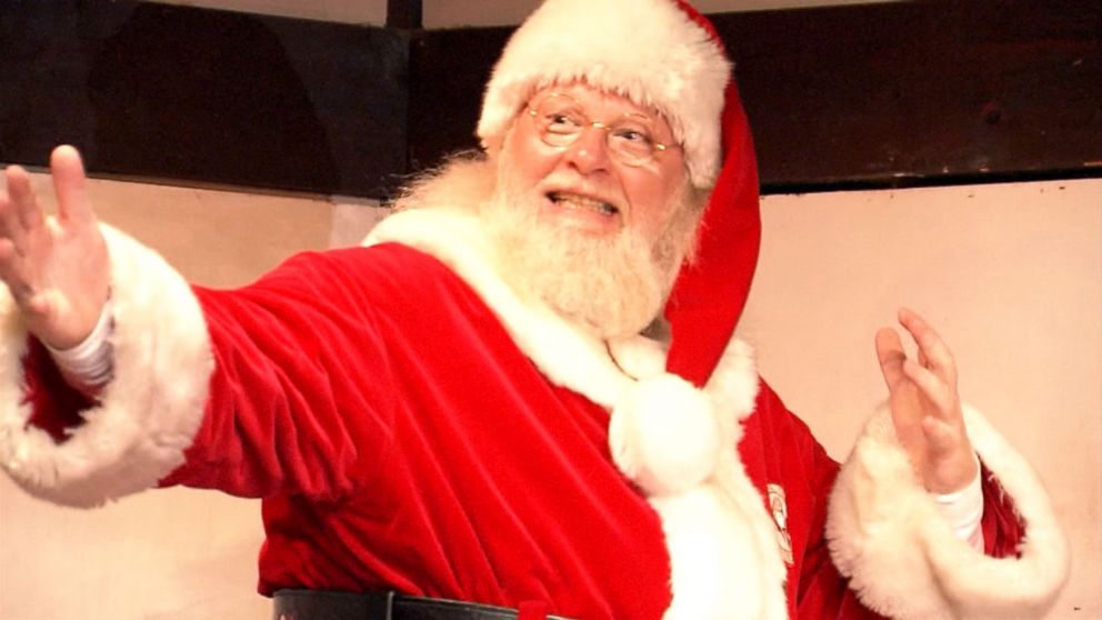 PHOTO: A Santa striking a classic ninja pose during a training class in Japan.