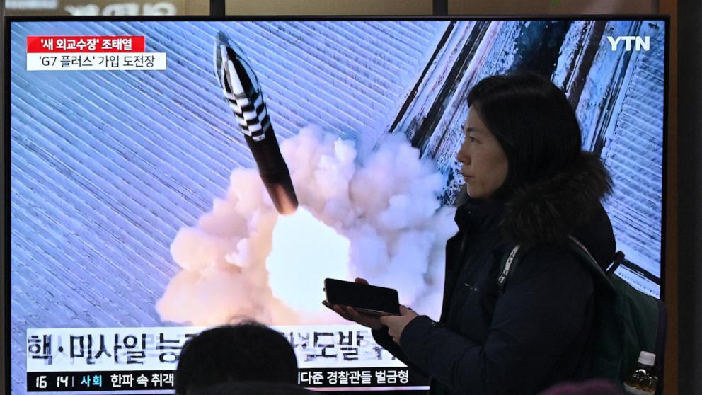 Japan and South Korea say North Korea tested a ballistic missile