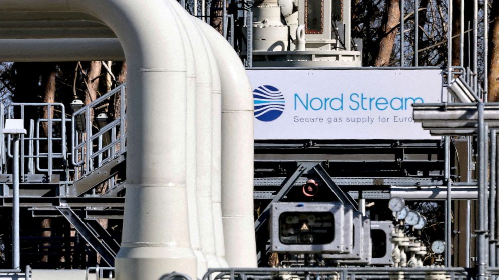 PHOTO: Pipes at the landfall facilities of the Nord Stream 1 gas pipeline are pictured in Lubmin, Germany, March 8, 2022.