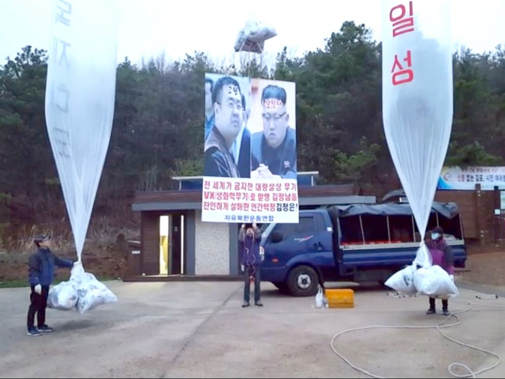 PHOTO: Sang Hak Park sends balloons carrying anti-regime messages annually across the border.