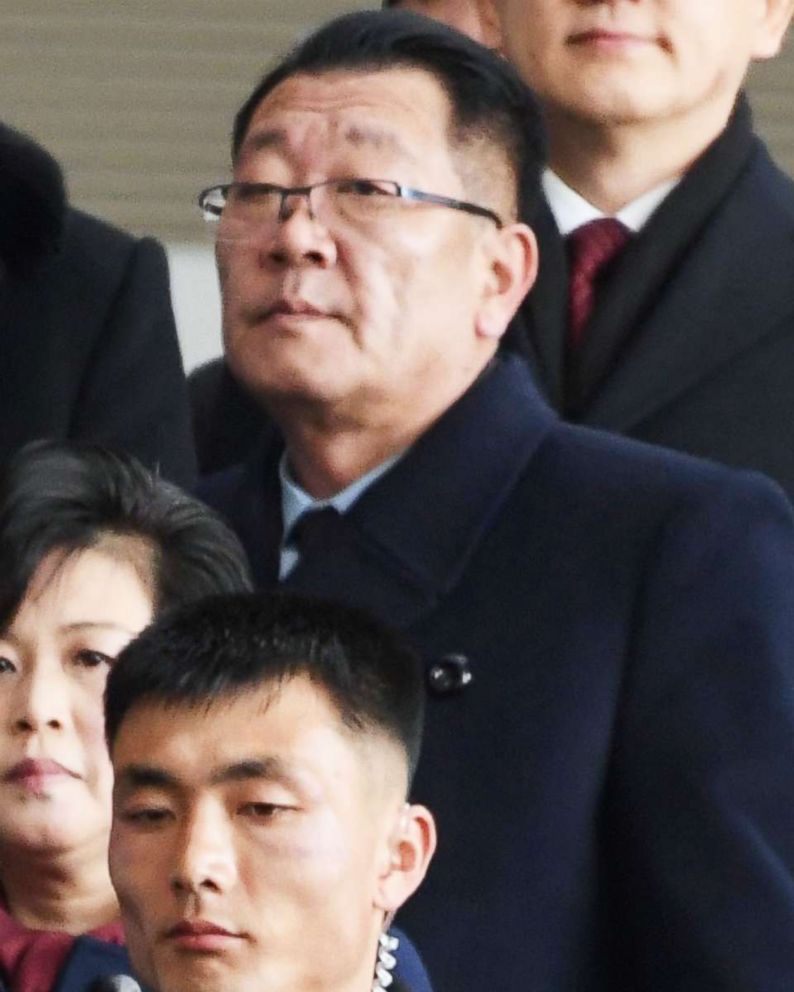 PHOTO: Choe Hwi, chairman of the North Korean national sports guidance committee, arrives at Incheon airport in South Korea on Feb. 9, 2018.