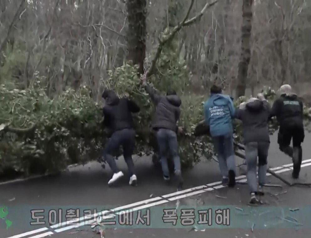 PHOTO: Korean Central Television shows images of what it says is "storm damage in Germany."