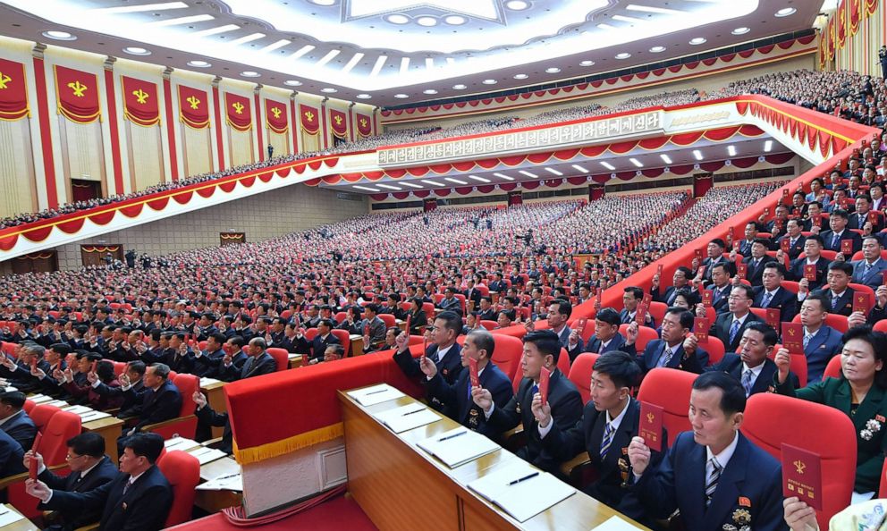 PHOTO: This picture released by North Korea's state-run Korean Central News Agency shows attendees during the first day of the 8th Congress of the Workers' Party of Korea in Pyongyang on Jan. 5, 2021.