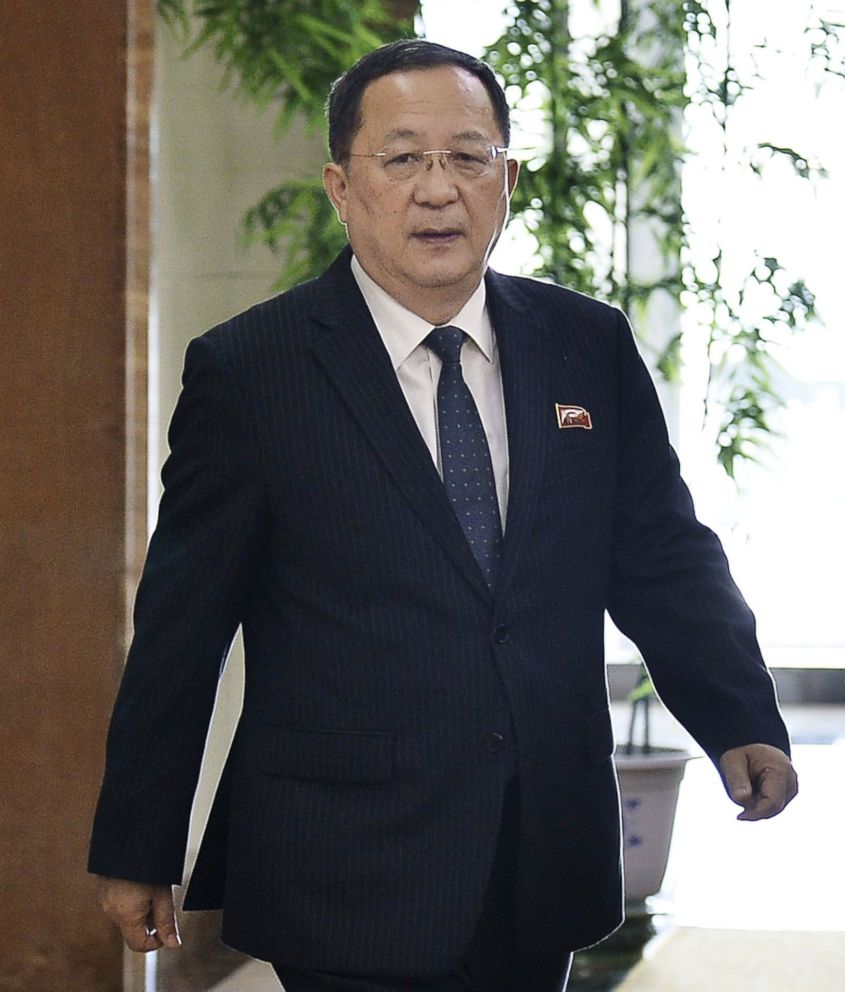 PHOTO: North Korean Foreign Minister Ri Yong Ho arrives at Pyongyang international airport, Aug. 11, 2018, following a trip to Singapore and Iran.