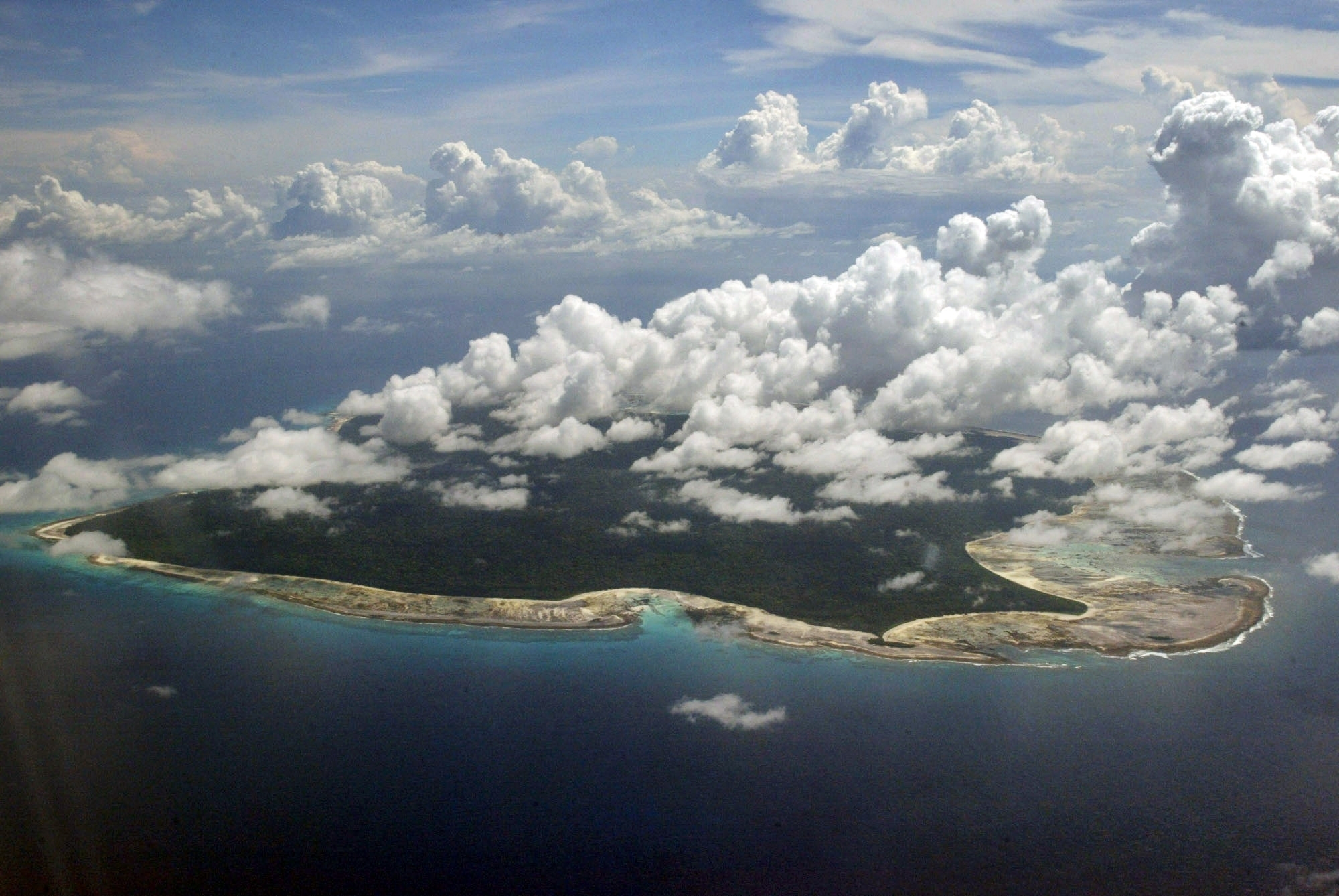 PHOTO: Clouds hang over the North Sentinel Island, in India's southeastern Andaman and Nicobar Islands, Nov. 14, 2005.
