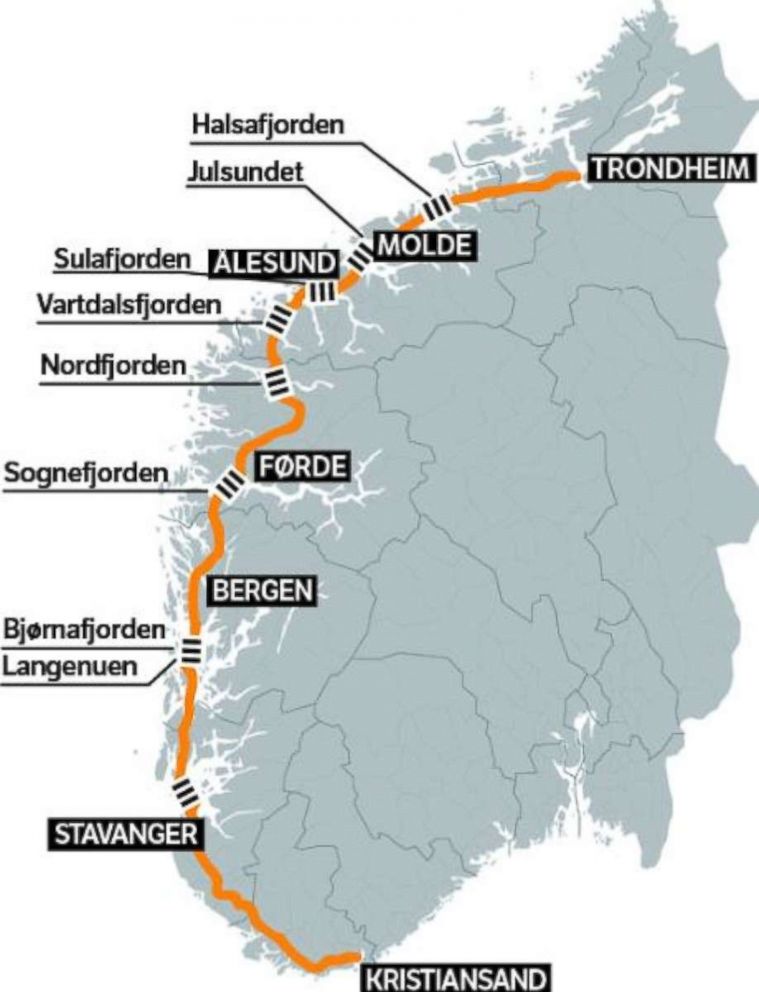 Noorwegen Kaart Fjorden - Vogels