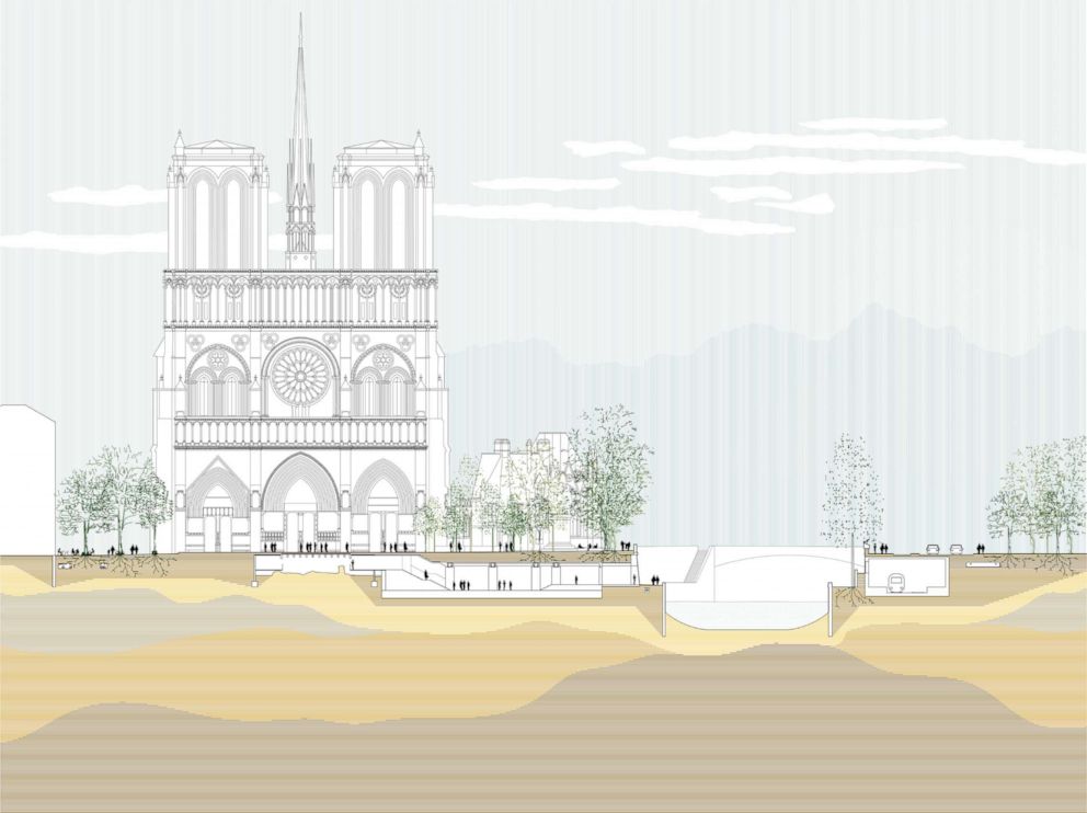 PHOTO: The design for Notre Dame's new public space in Paris.