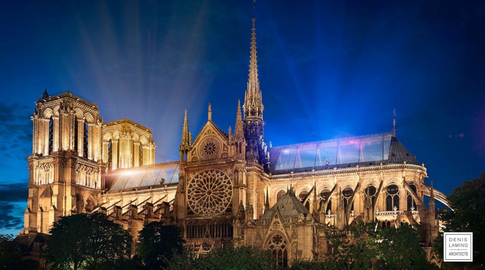 PHOTO: Architect Denis Laming calls his Notre Dame design, "Cathedral of Light."