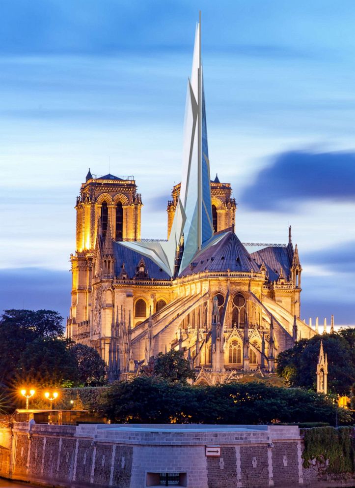 PHOTO: Parisian architect Alexandre Chassang imagines a glass spire resembling a shard.