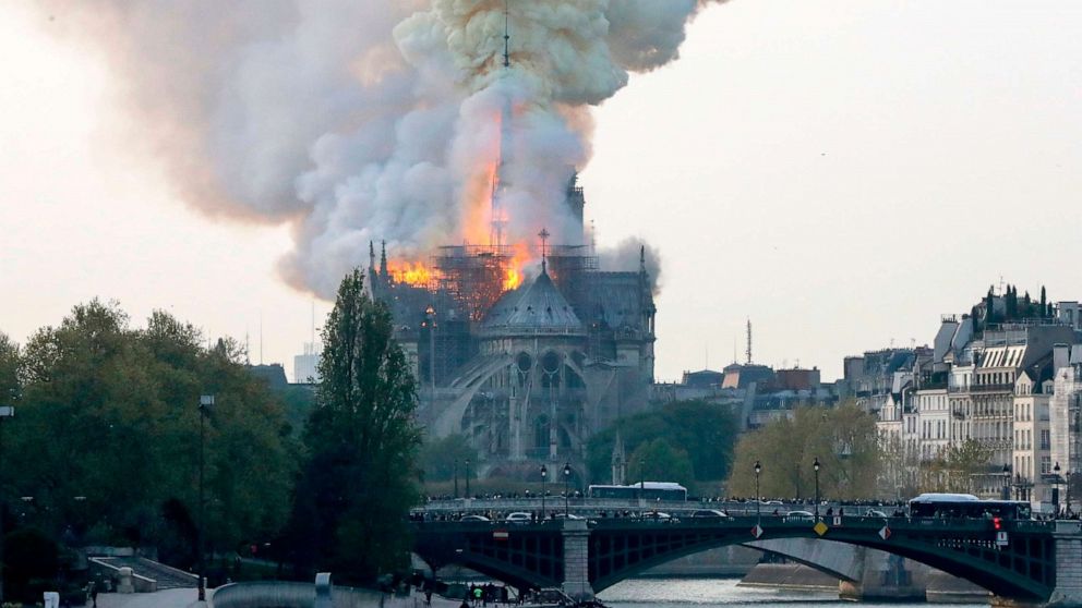 VIDEO: Fire nearly destroys Notre Dame Cathedral