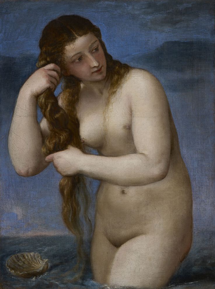 PHOTO: Venus Rising from the Sea ('Venus Anadyomene'), circa 1520.