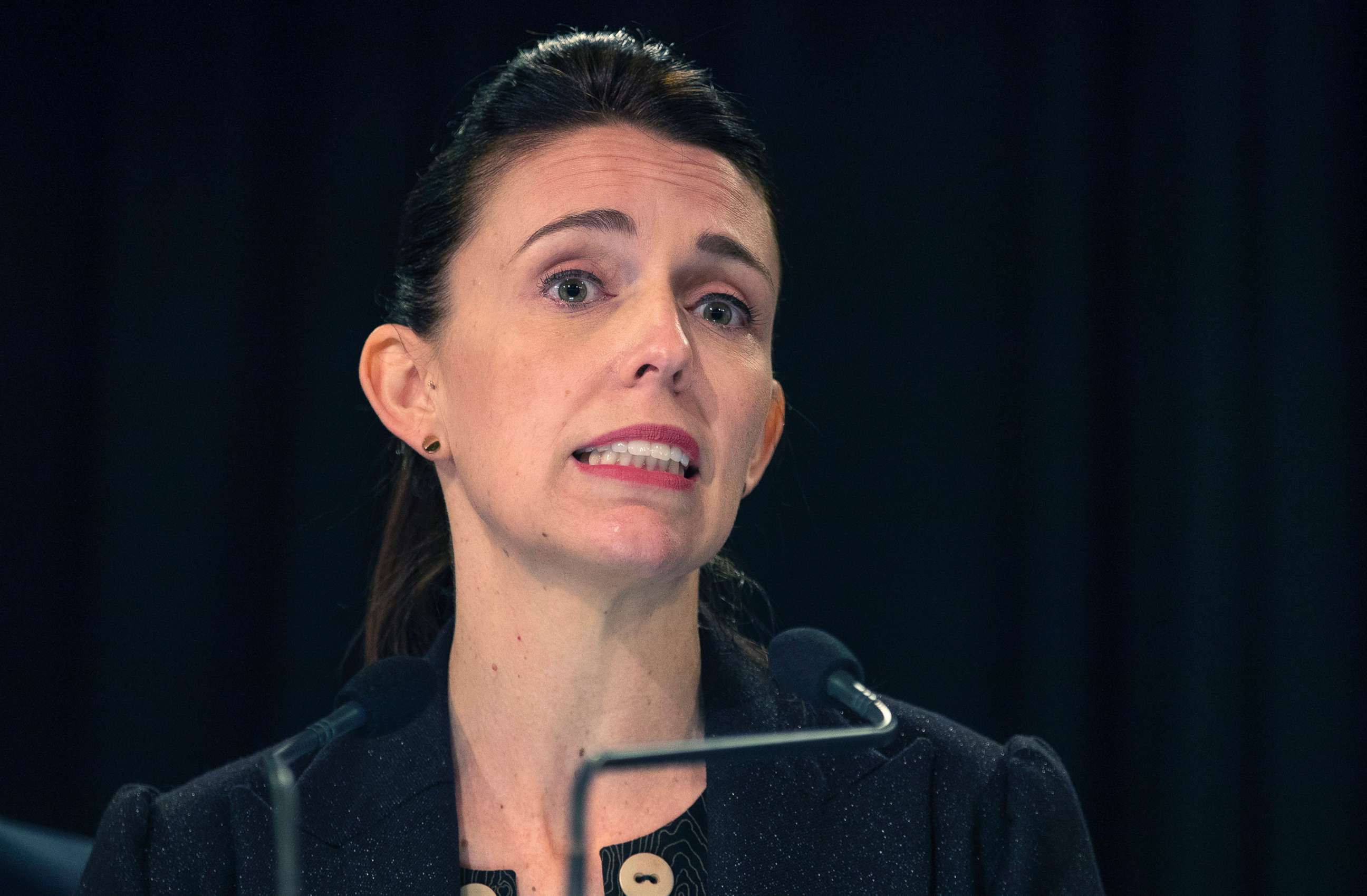PHOTO: New Zealand Prime Minister Jacinda Ardern speaks at a press conference about murdered British tourist Grace Millane during her weekly post-Cabinet press conference in Wellington, New Zealand, Dec. 10, 2018.