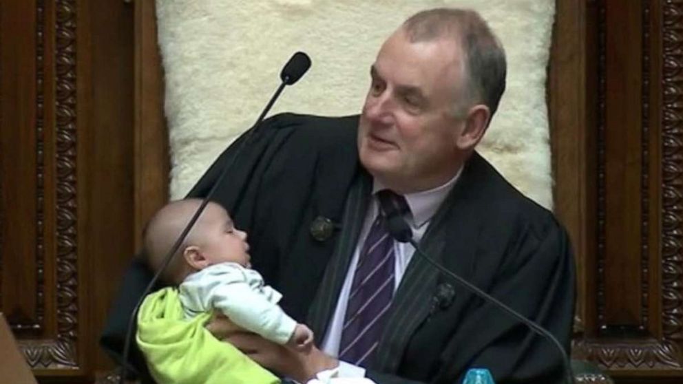 VIDEO:  New Zealand parliament speaker cradles politician’s baby during debate