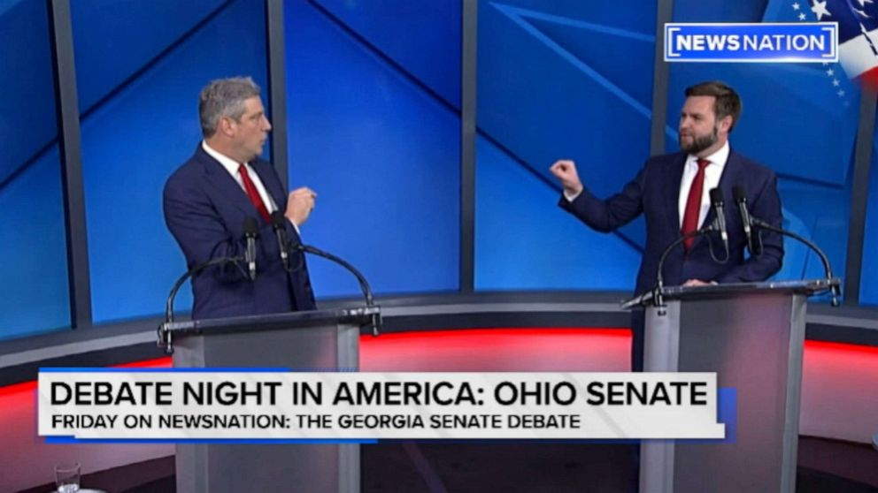 JD Vance, Tim Ryan meet for first Ohio Senate debate as polls show ...